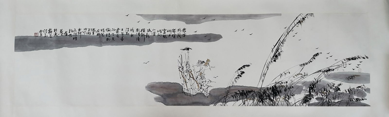CHINESE SCROLL PAINTING OF LAKEVIEWS SIGNED BY WANG (1 of 6)