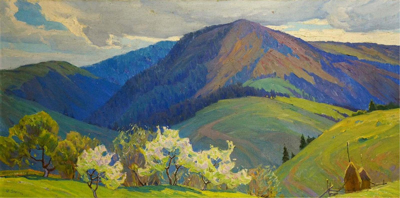 Oil painting Mountain landscape Zlyden Yuri Fedorovich (1 of 8)