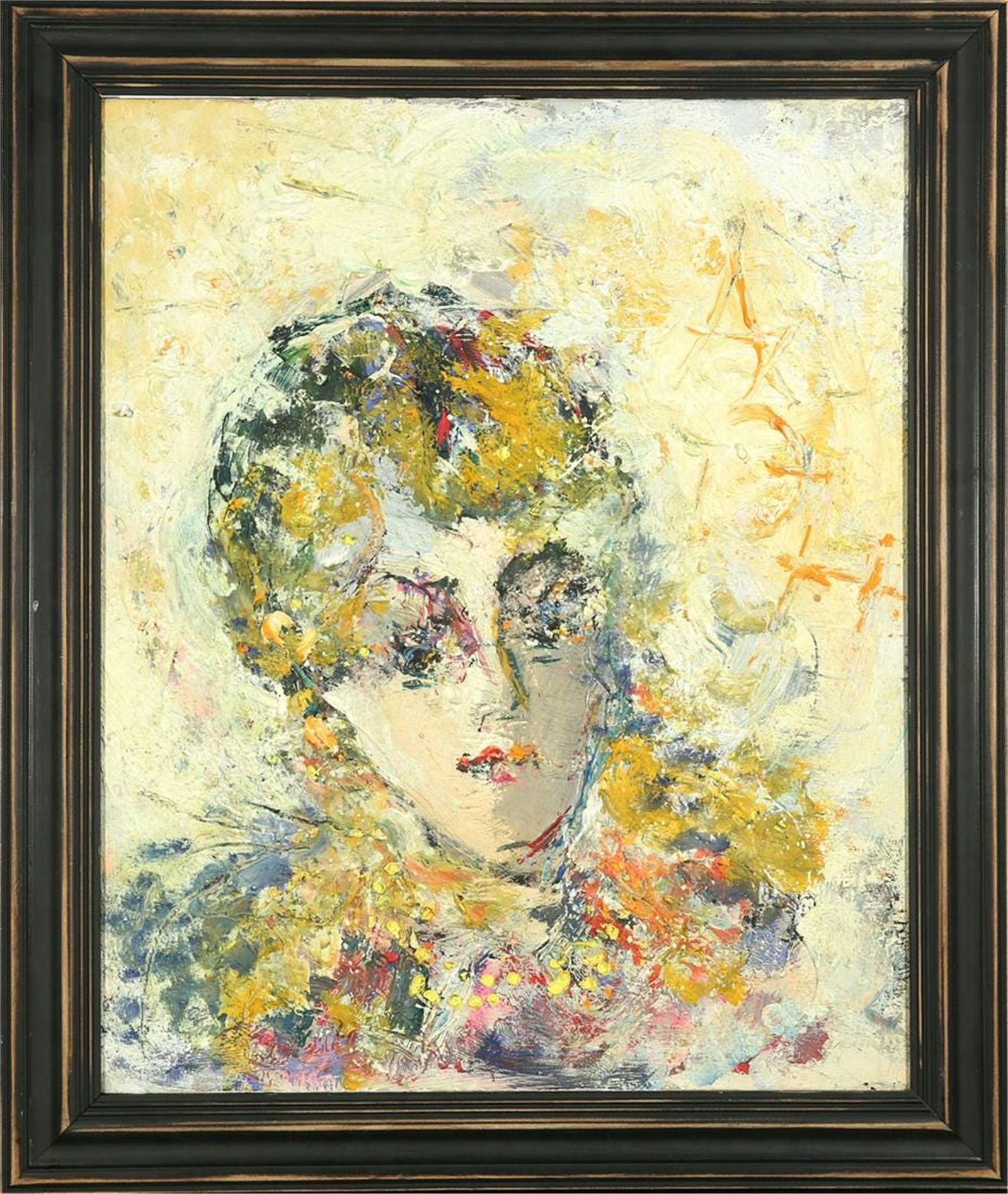 ANATOLY ZVEREV OIL ON BOARD FEMALE PORTRAIT (1 of 5)