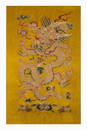 CHINESE YELLOW KESI EMBROIDERY DRAGON TAPESTRY
