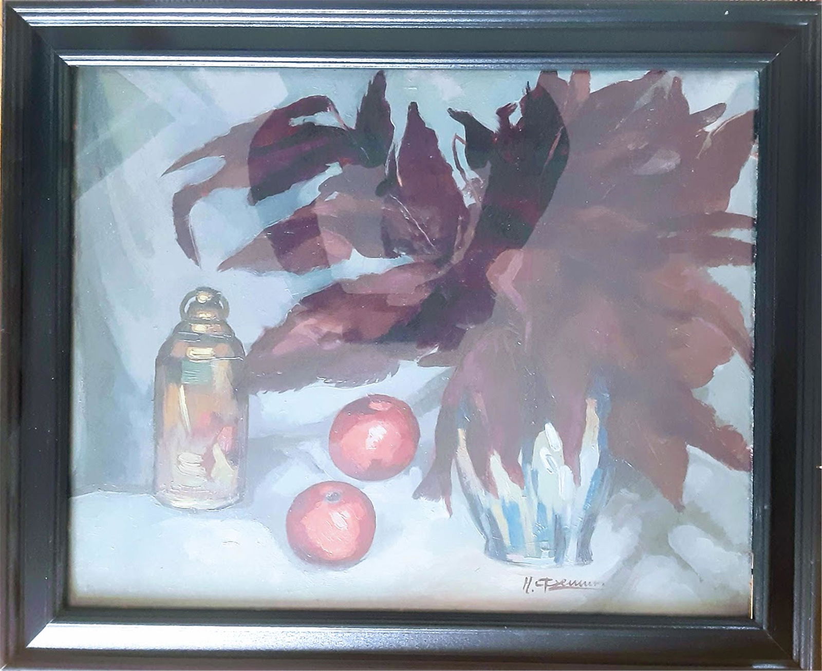 Nikolai Fechin Attr. Russian -American Oil on Board: Nikolai Fechin Attr. Russian -American Oil on Board. Still life with a thermos, circa 1920. Nicolai Fechin was a Russian-American painter known for his portraits and works featuring Native Americans,