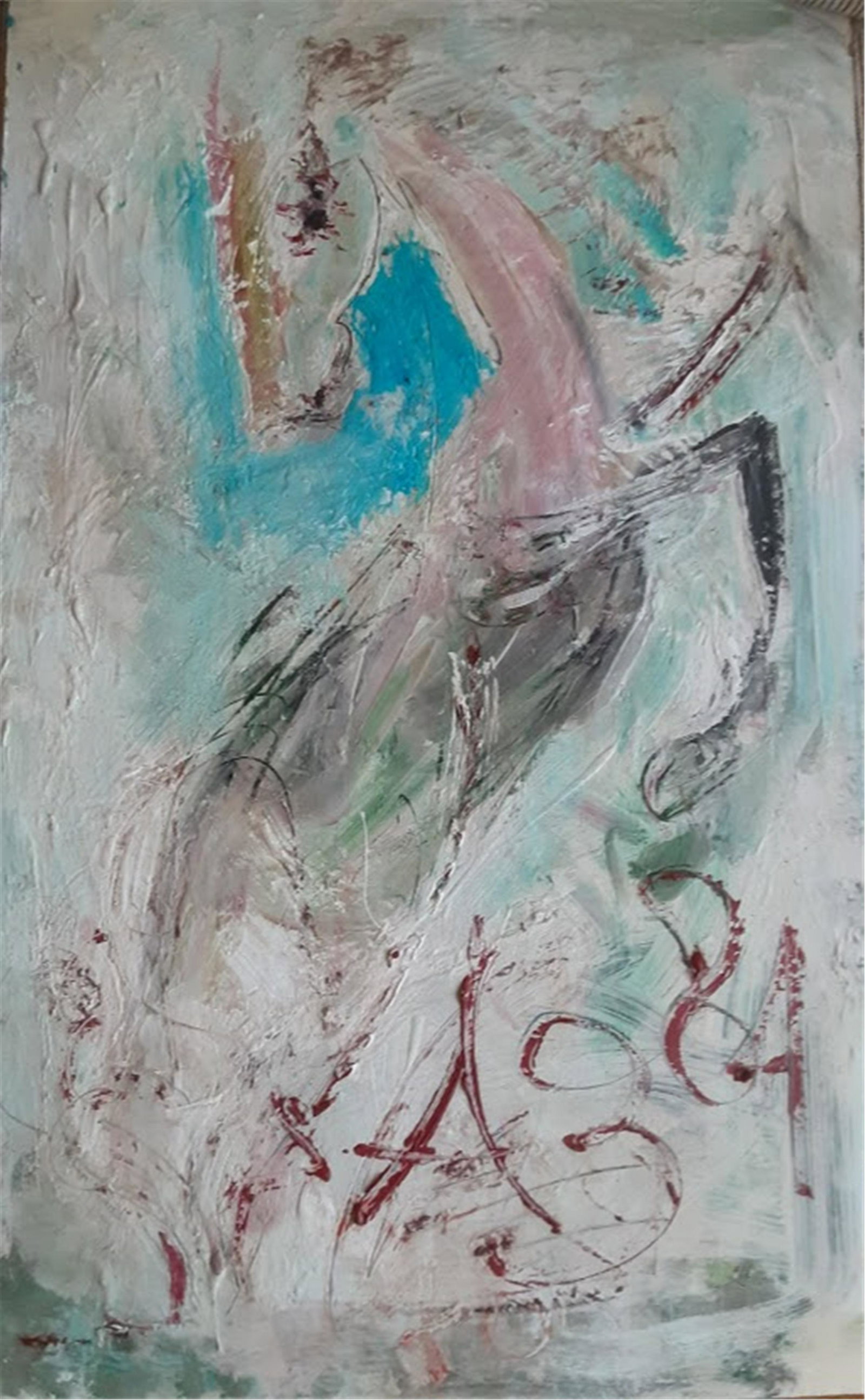 ANATOLY ZVEREV (1931-1986) RUSSIAN PINK MARE OIL ON: Anatoly Zverev Russian Pink Mare Oil on board. Image only size 25 in by 16 in. Signed and offered unformed. Anatoly Zverev (Russian, 1931 â€“1986). He was one of the most prolific and imaginative