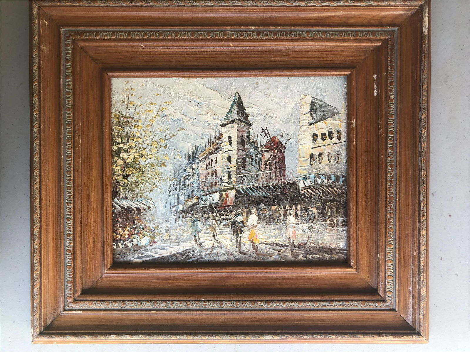 OIL PAINTING ON BOARD SIGNED J. BARDOT (1 of 5)