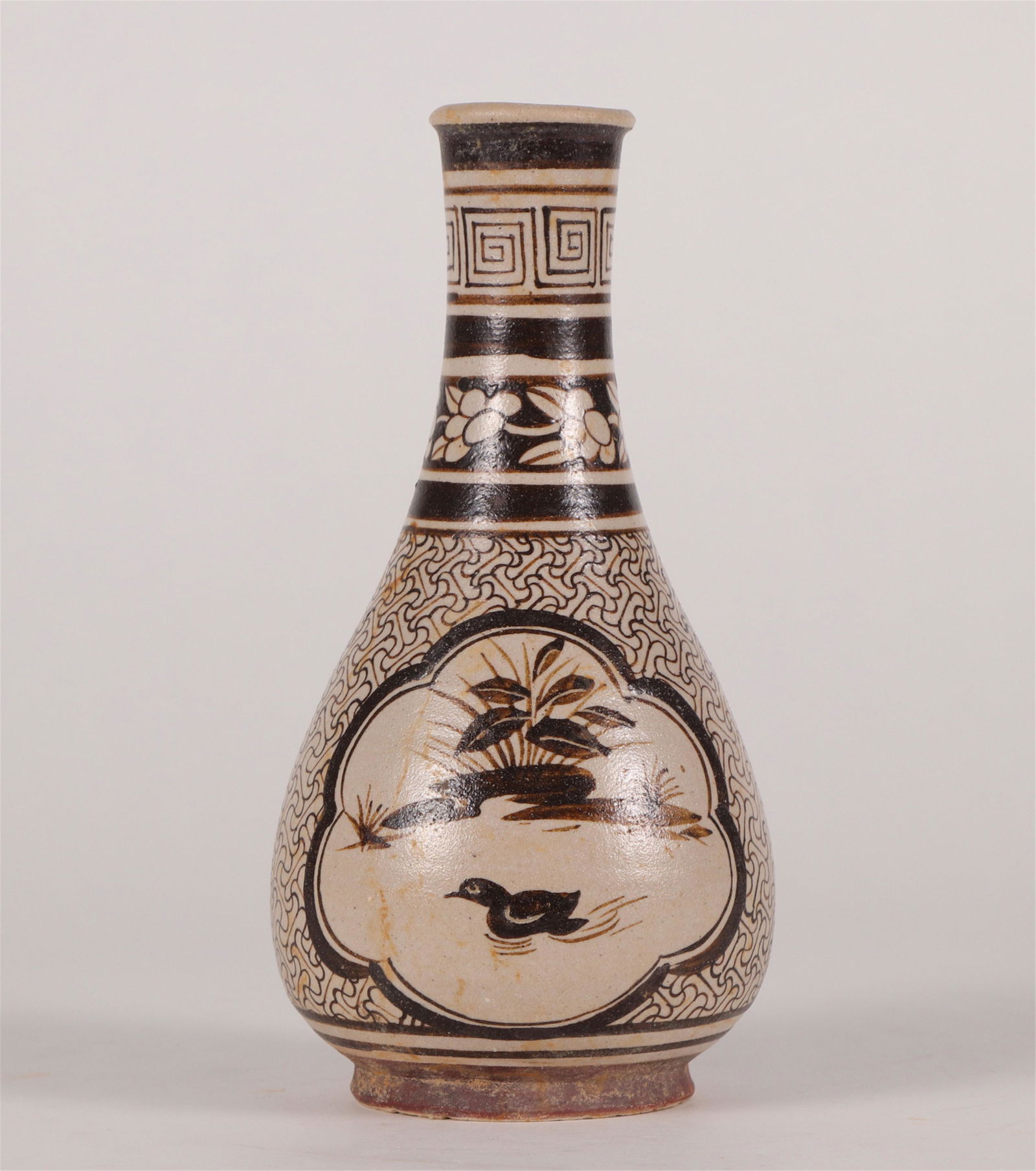 CHINESE PORCELAIN CIZHOU KILN DUCK AND LOTUS VASE SONG (1 of 9)