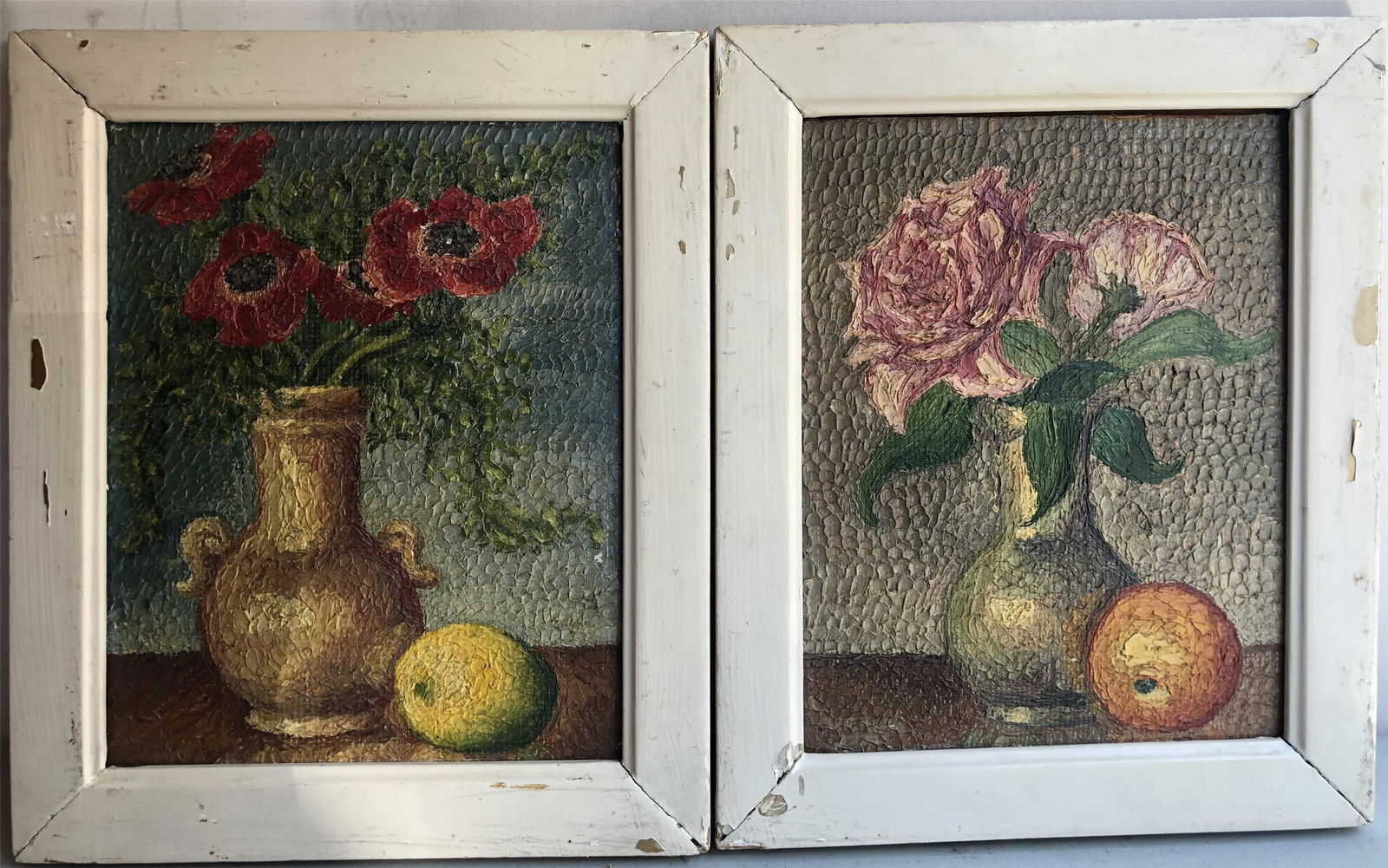 WILLIAM FRDRCE ROCH PAIR OF OIL PAINTING OF STILL LIFE (1 of 10)