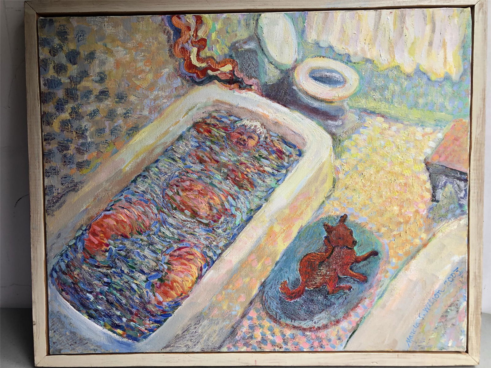 MARCIAS WILSON SELF PORTRAIT IN TUB OIL ON CANVAS (1 of 10)
