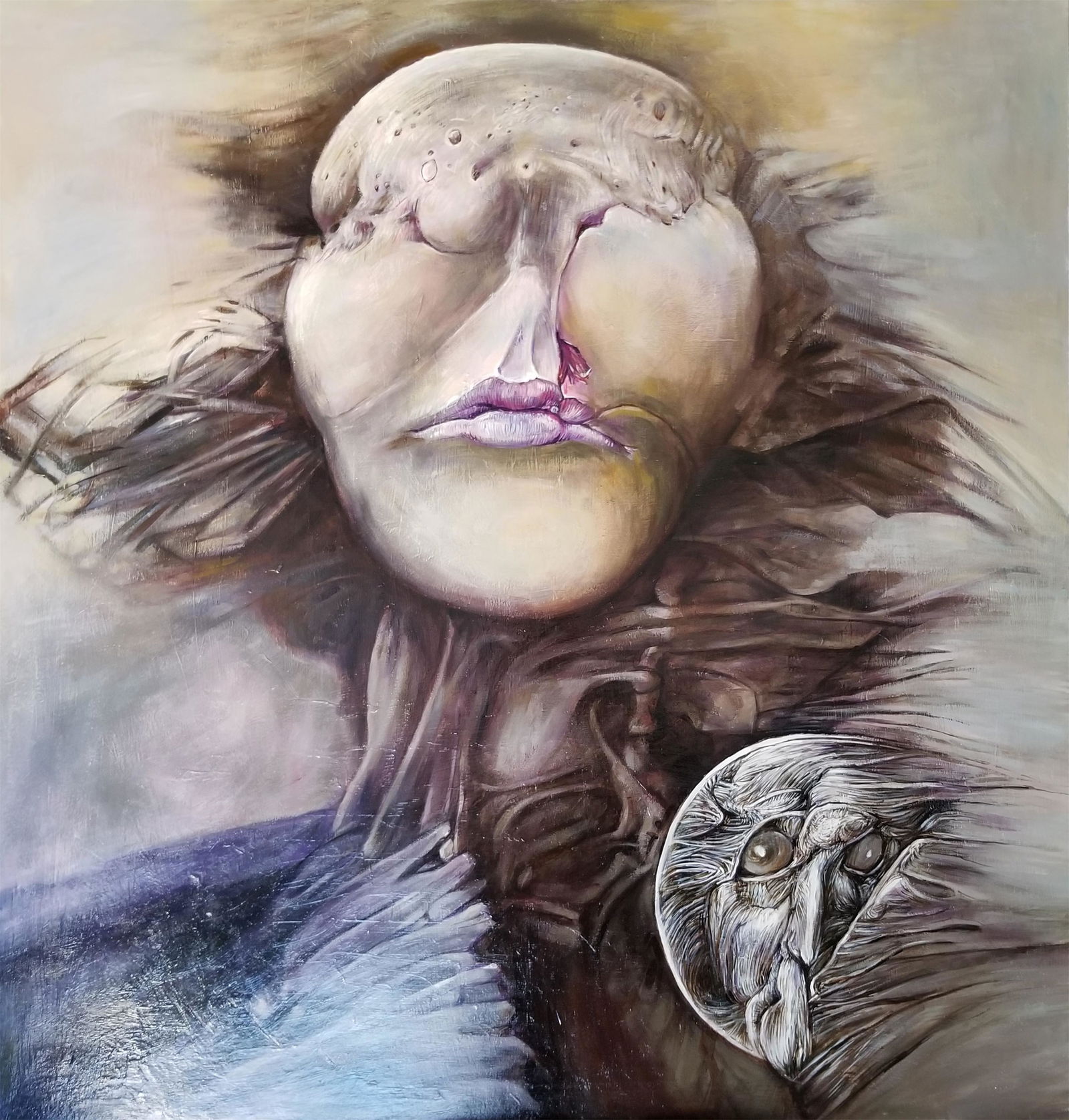 ATTR. ZDZISLAW BEKSINSKI POLISH 1929-2005 OIL ON (1 of 5)