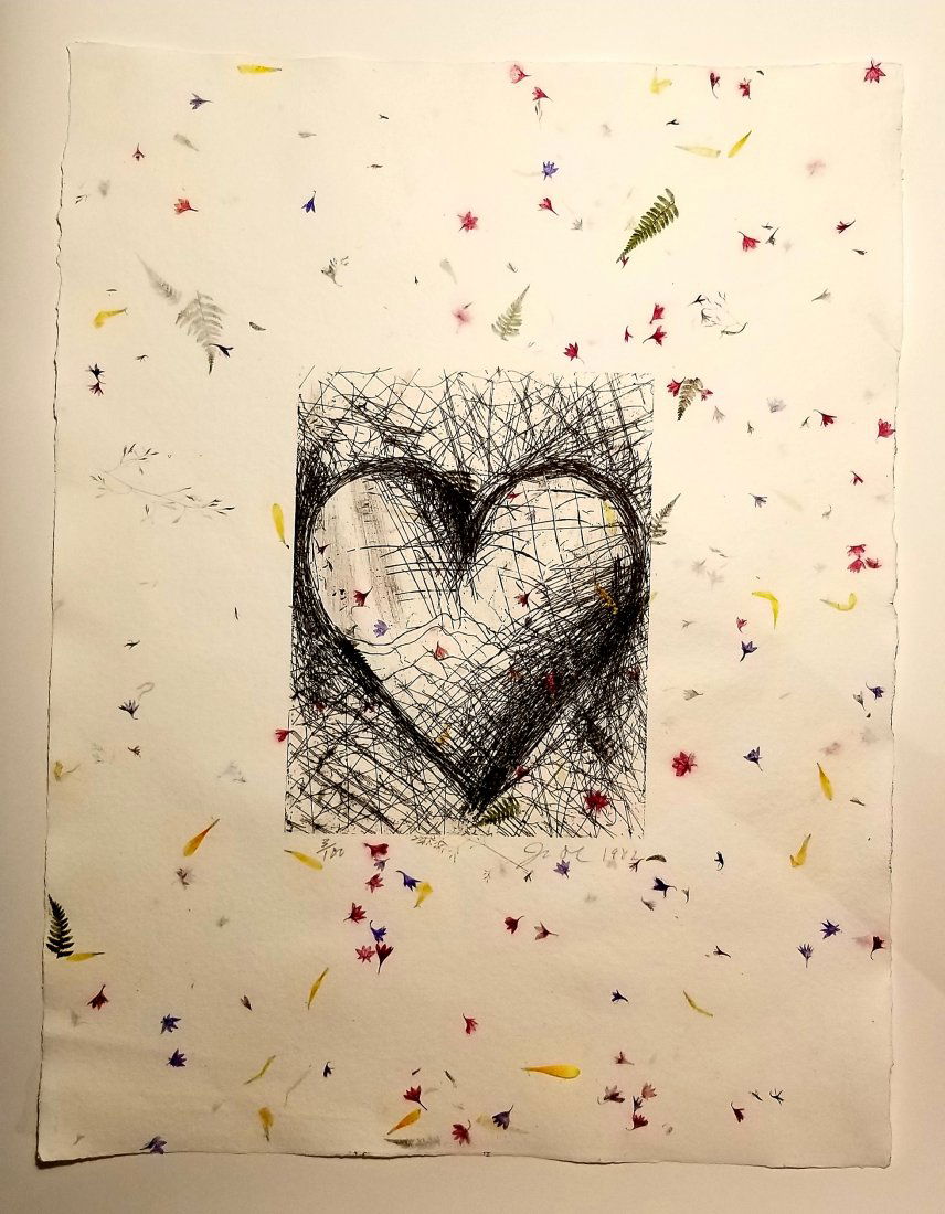 JIM DINE THE JEWISH HEART ETCHING 1982 (1 of 1)