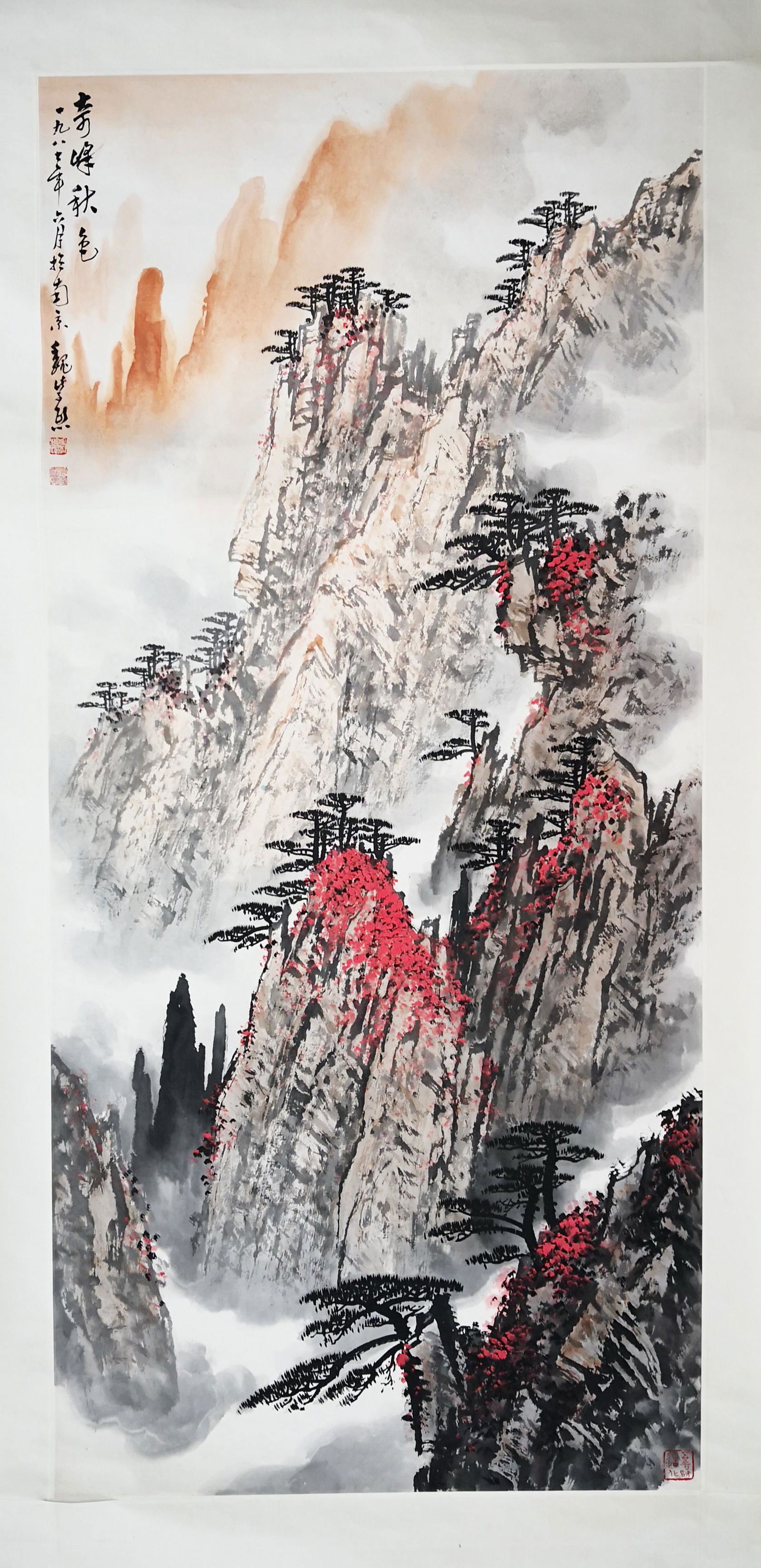 CHINESE SCROLL PAINTING OF MOUNTAIN VIEWS SIGNED BY WEI (1 of 6)