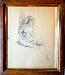 MOISE KISLING 1891-1953 PENCIL DRAWING ON PAPER: MOISE KISLING 1891-1953 PENCIL DRAWING ON PAPER. Size of paper 45cm by 60cm. Signed in pencil. Shipping cost incluing pack ange deliver to US address 50 USD and International 150 USD. We can arrange d