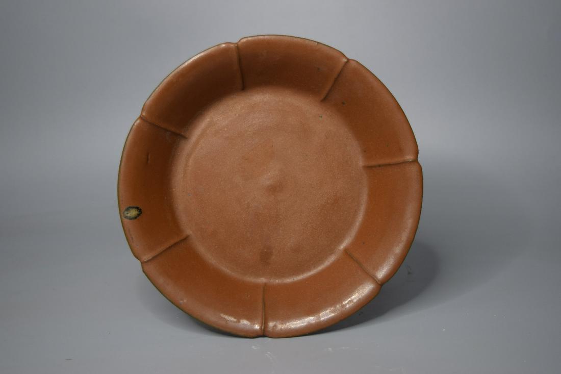 CHINESE PORCELAIN DINGYAO BROWN GLAZE DISH SONG DYNASTY (1 of 6)