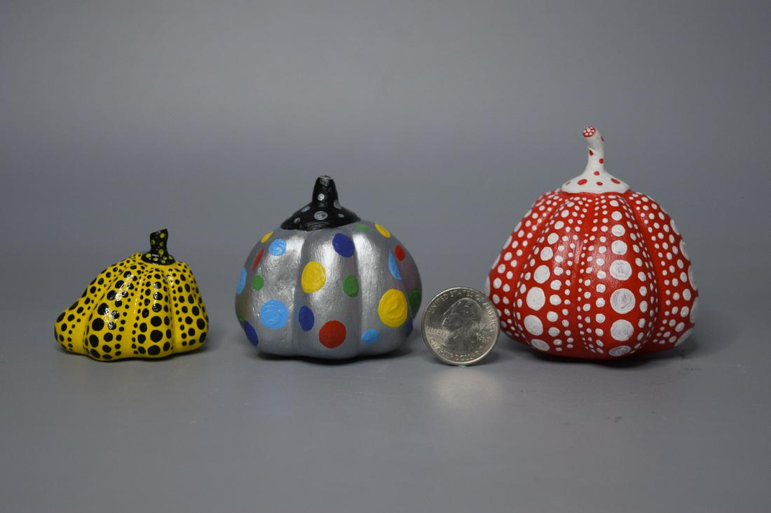 A SET OF THREE YAYOI KUSAMA PUMPKIN (1 of 4)