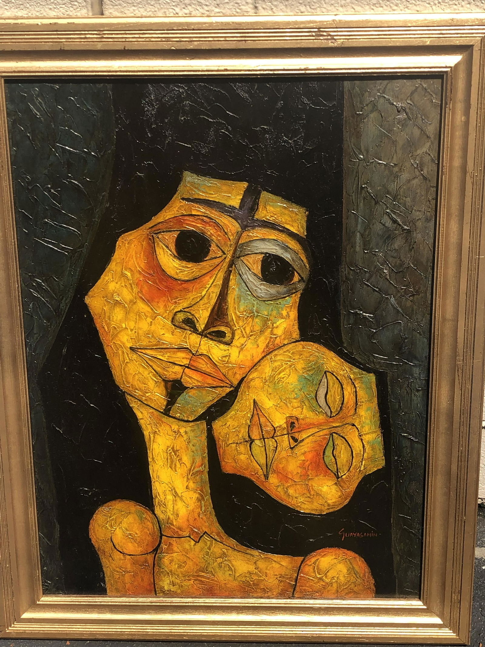 OSWALDO GUAYASAMIN 1919-1999 ECUADORIAN MOM AND SON (1 of 7)