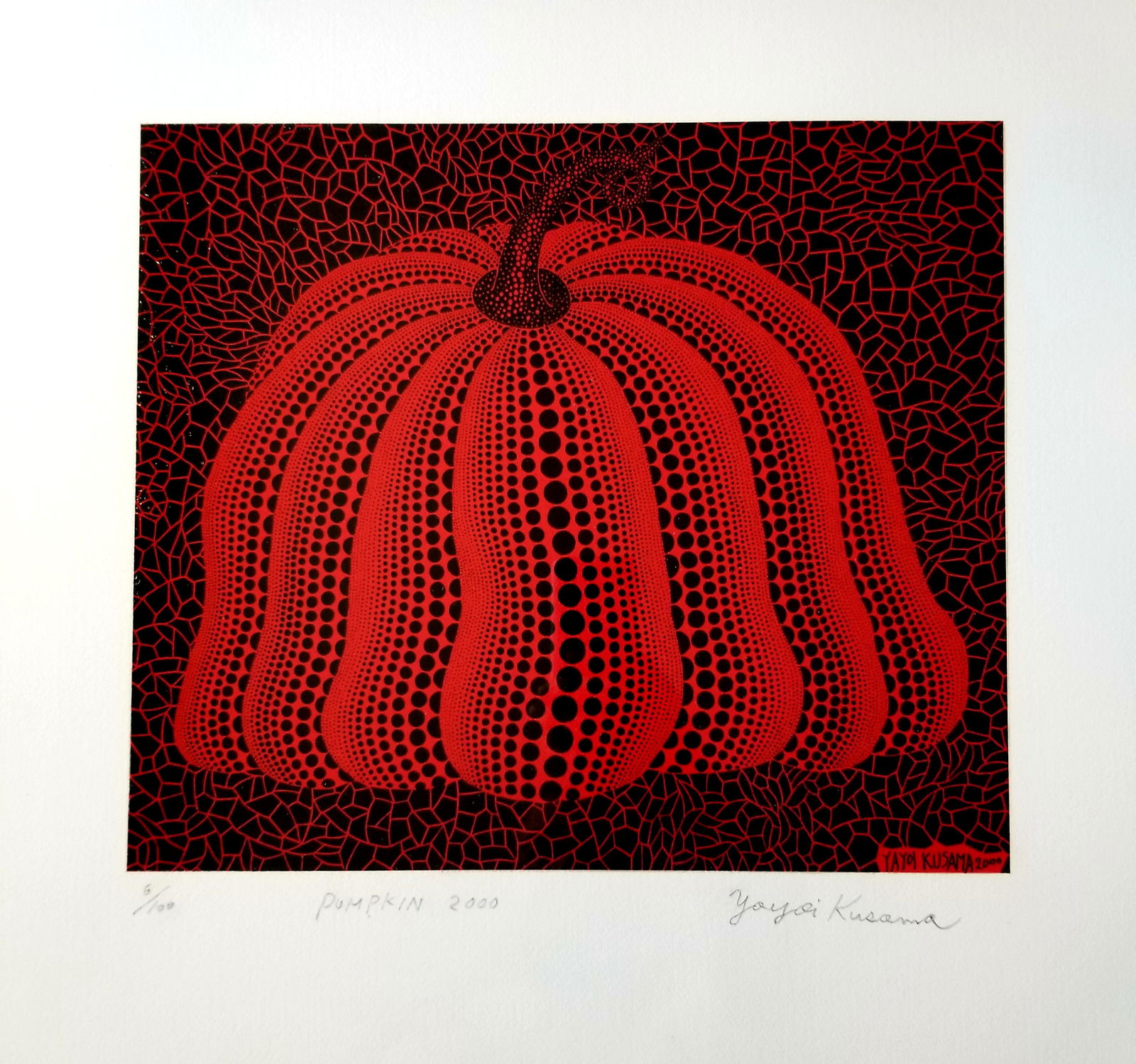 YAYOI KUSAMA SCREENPRINT ON PAPER RED PUMPKIN (1 of 4)