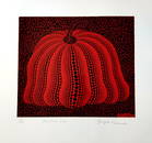 YAYOI KUSAMA SCREENPRINT ON PAPER RED PUMPKIN