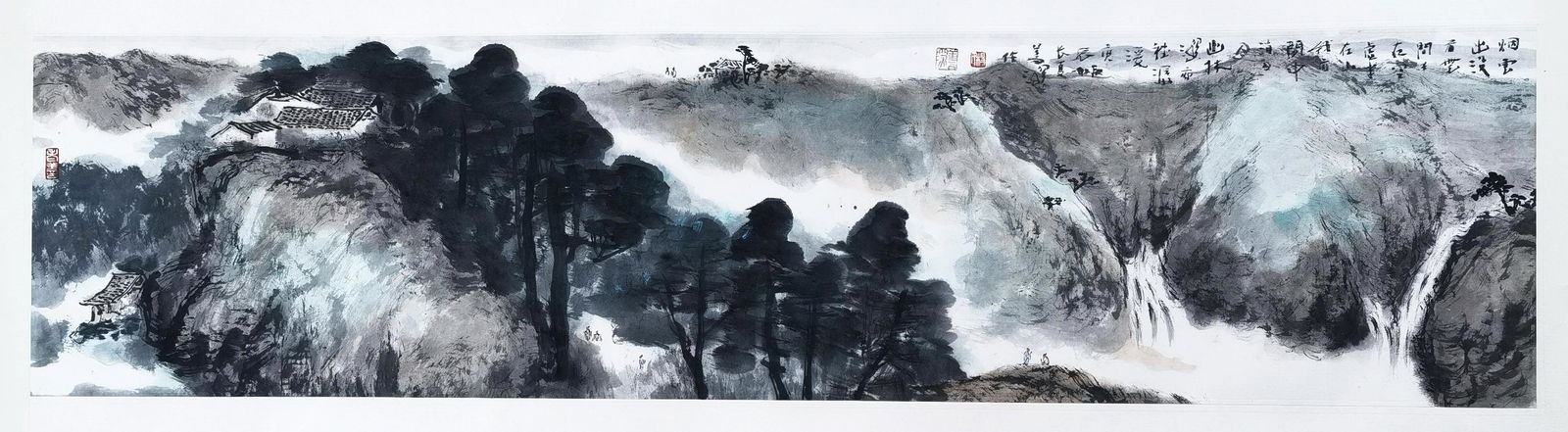 CHINESE SCROLL PAINTING OF MOUNTAIN VIEWS SIGNED BY (1 of 7)