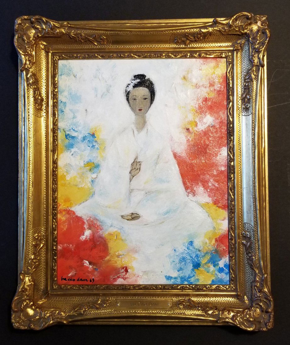 VU CAO DAM FRENCH VIETNAMESE 1908-2000 OIL ON CANVAS (1 of 2)