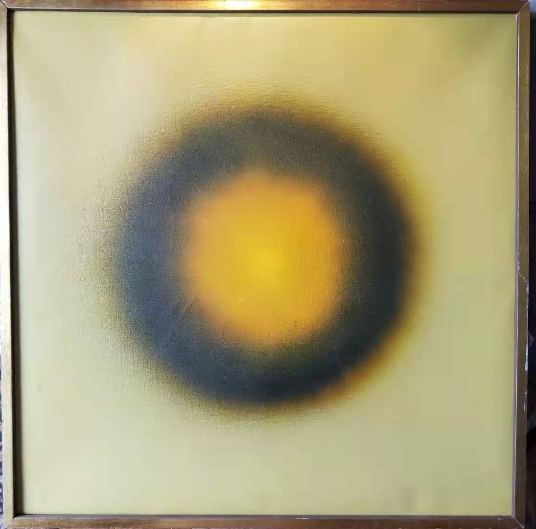 WOJCIECH FANGOR 1922-2015 POLISH OIL ON CANVAS ABSTRACT (1 of 4)