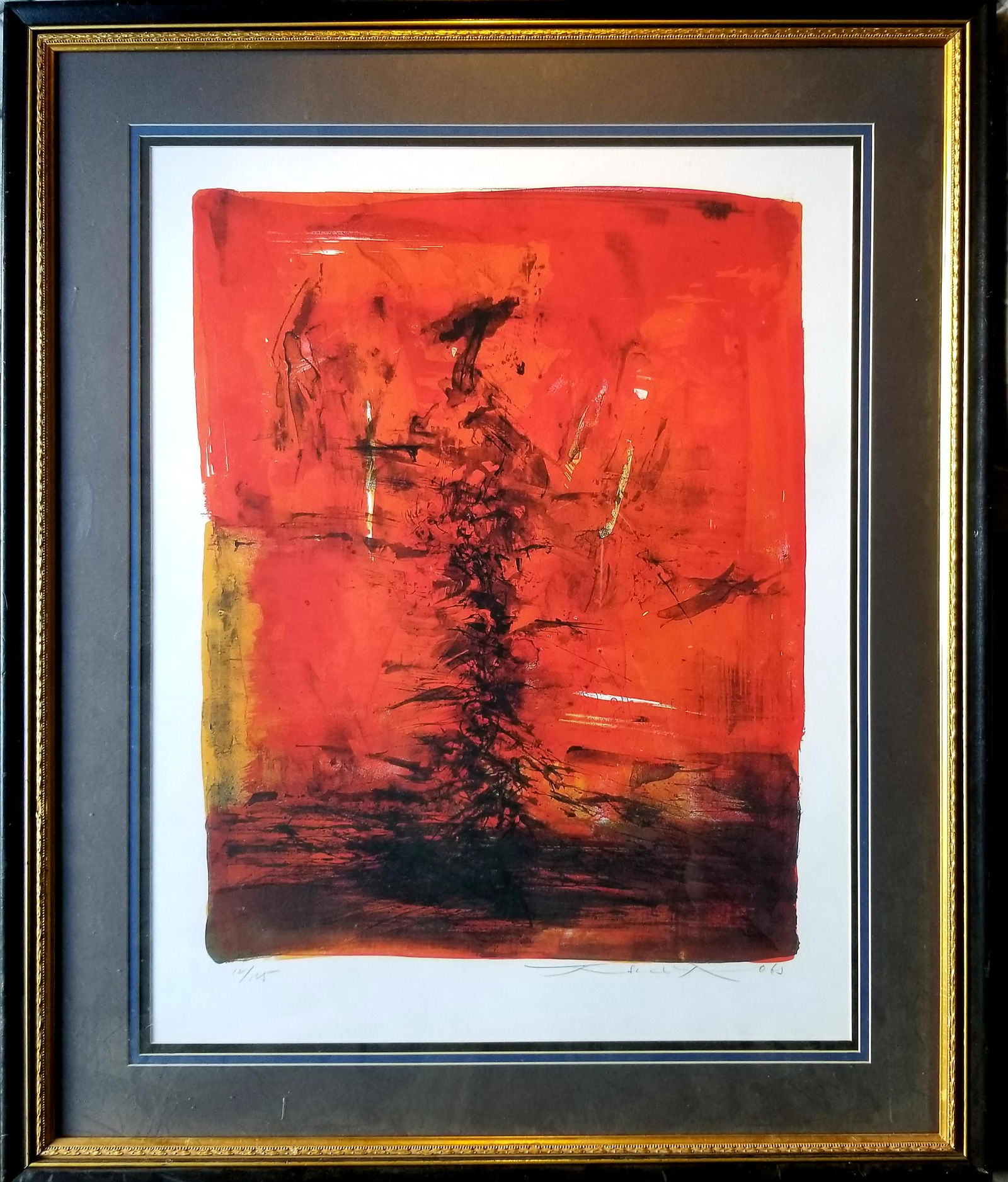 ZAO WOU-KI LITHOGRAPH COLOR ON PAPER (1 of 3)