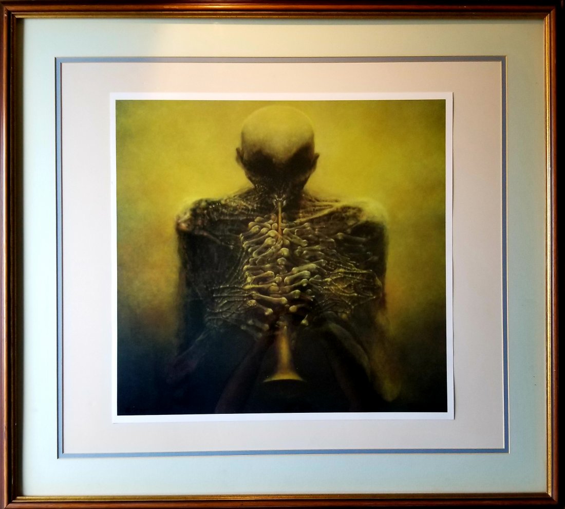 ZDZISLAW BEKSINSKI POLISH 1929-2005 LIMITED PRINT ON PA (1 of 4)