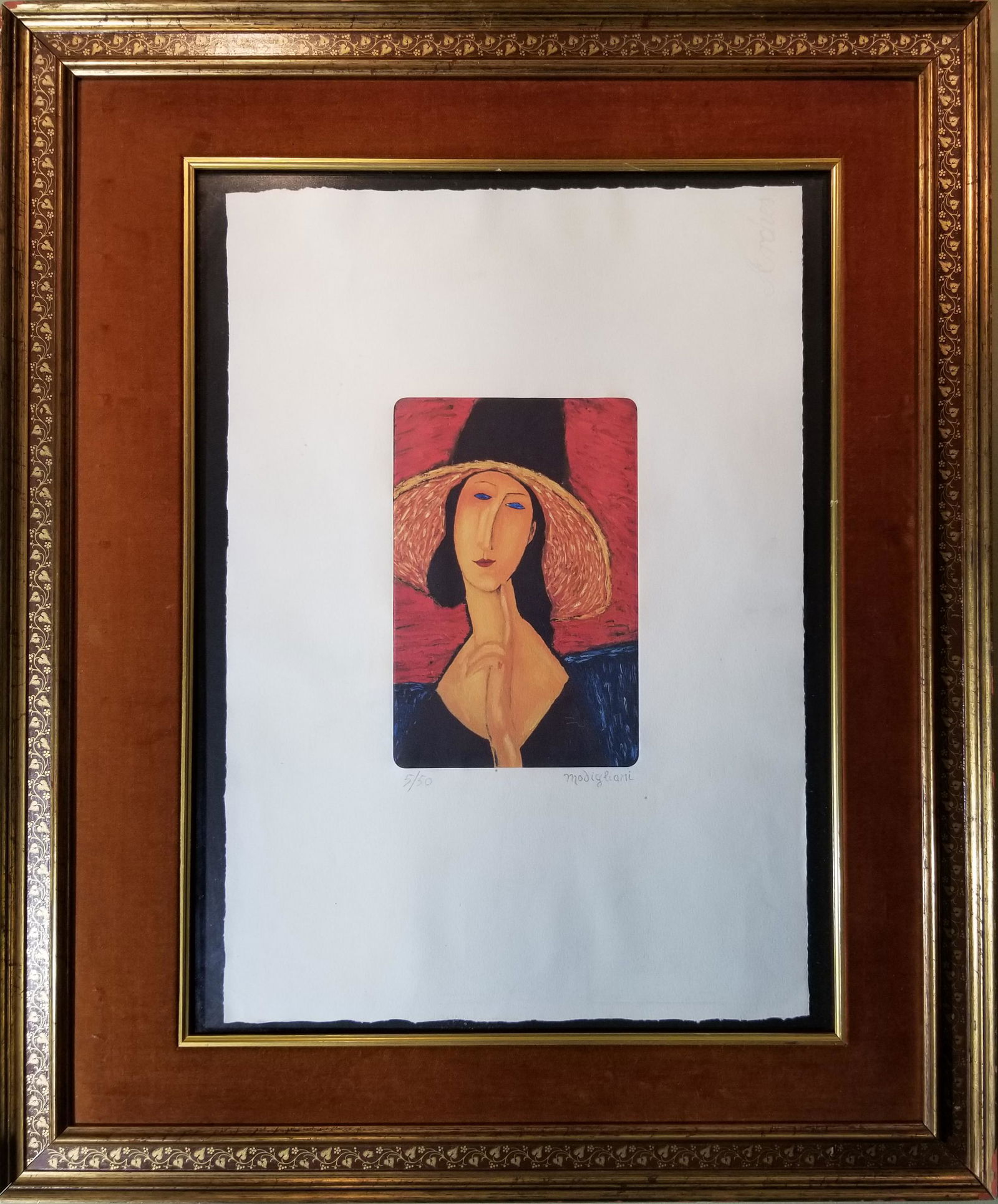 AMEDEO MODIGLIANI 1884-1920 SIGNED LITHOGRAPH ON PAPER (1 of 3)