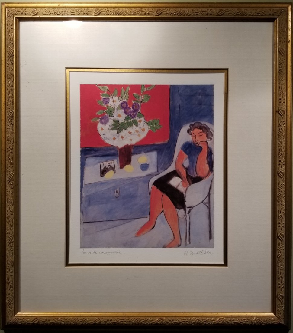 HENRI MATISSE 1869-1954 COLOR LITHOGRAPH ON PAPER (1 of 4)