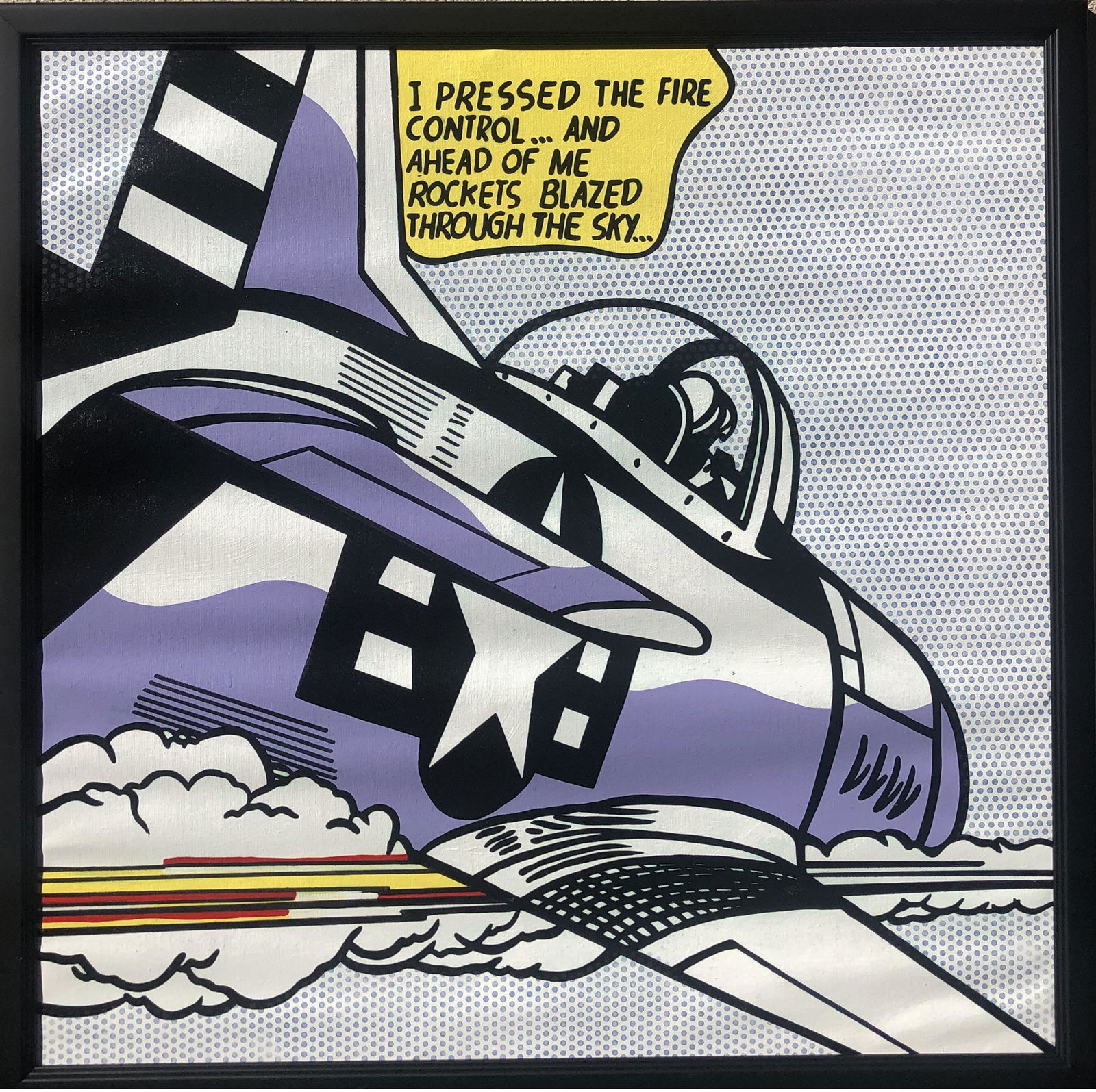 IN STYLE OF ROY LICHTENSTEIN OIL ON CANVAS (1 of 5)