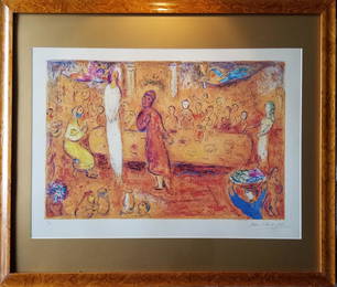 MARC CHAGALL LITHOGRAPH PRINT ON PAPER