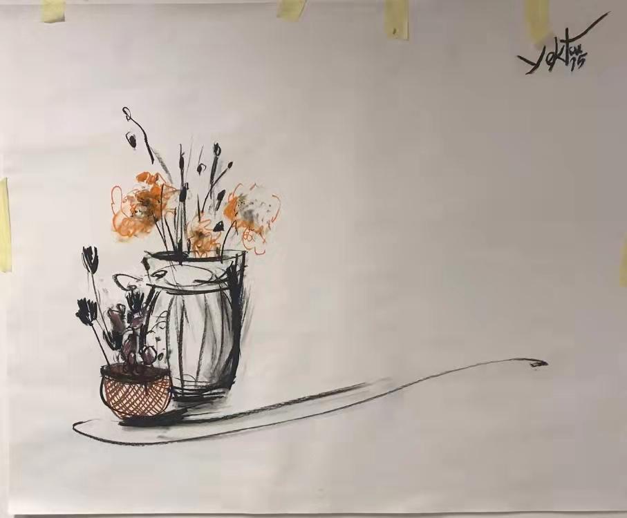 MANOUCHER YEKTAI 1921-2019 IRANIAN-AMERICAN PASTEL ON (1 of 1)