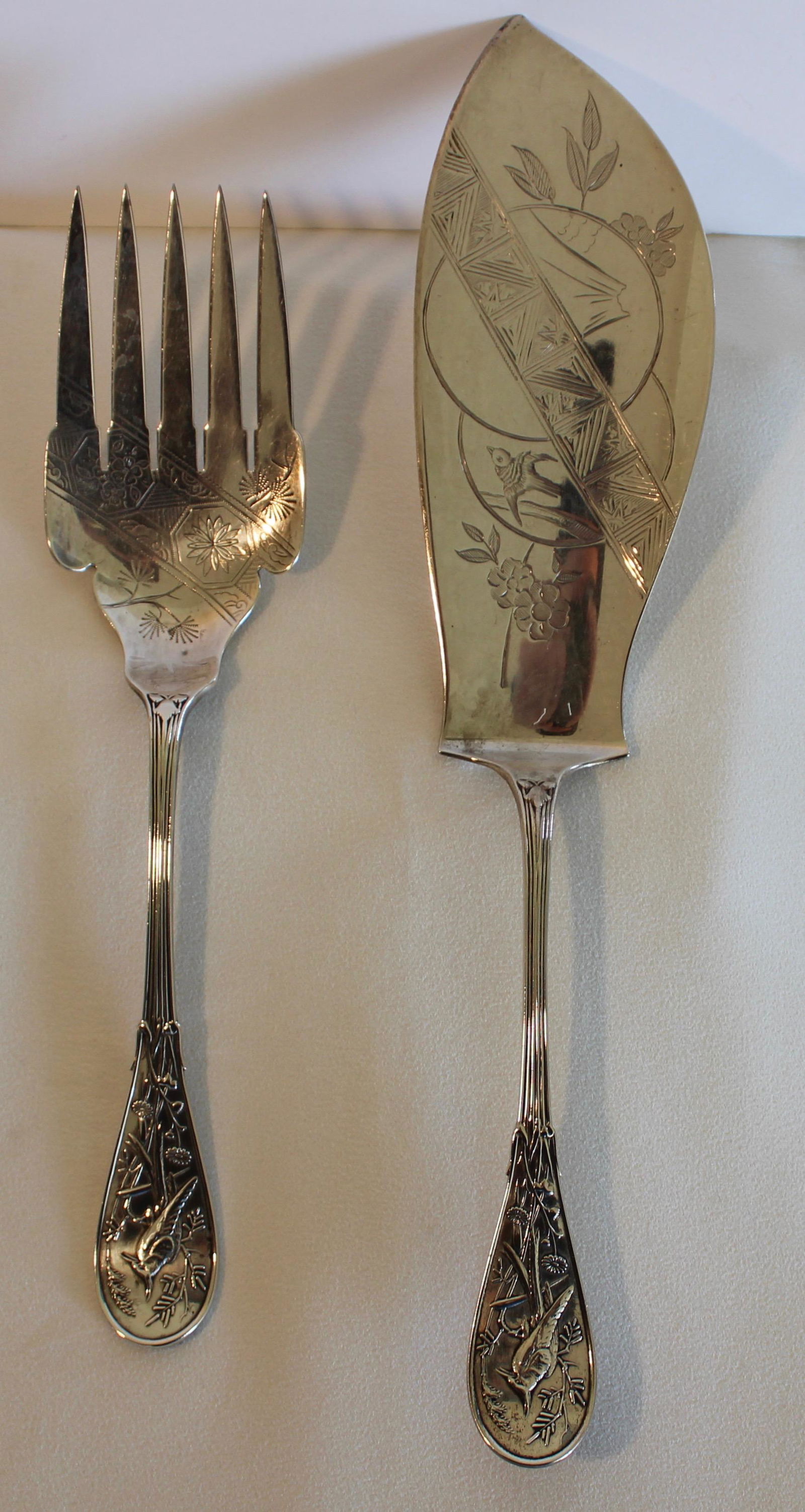 Tiffany & Co. Audubon Sterling Pair Serving Pieces (1 of 5)