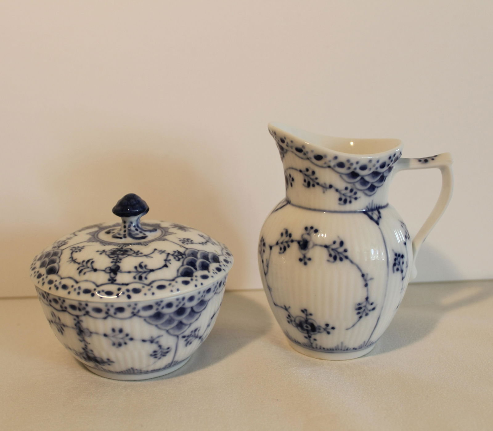 ROYAL COPENHAGEN PITCHER AND COVERED BOWL (1 of 3)