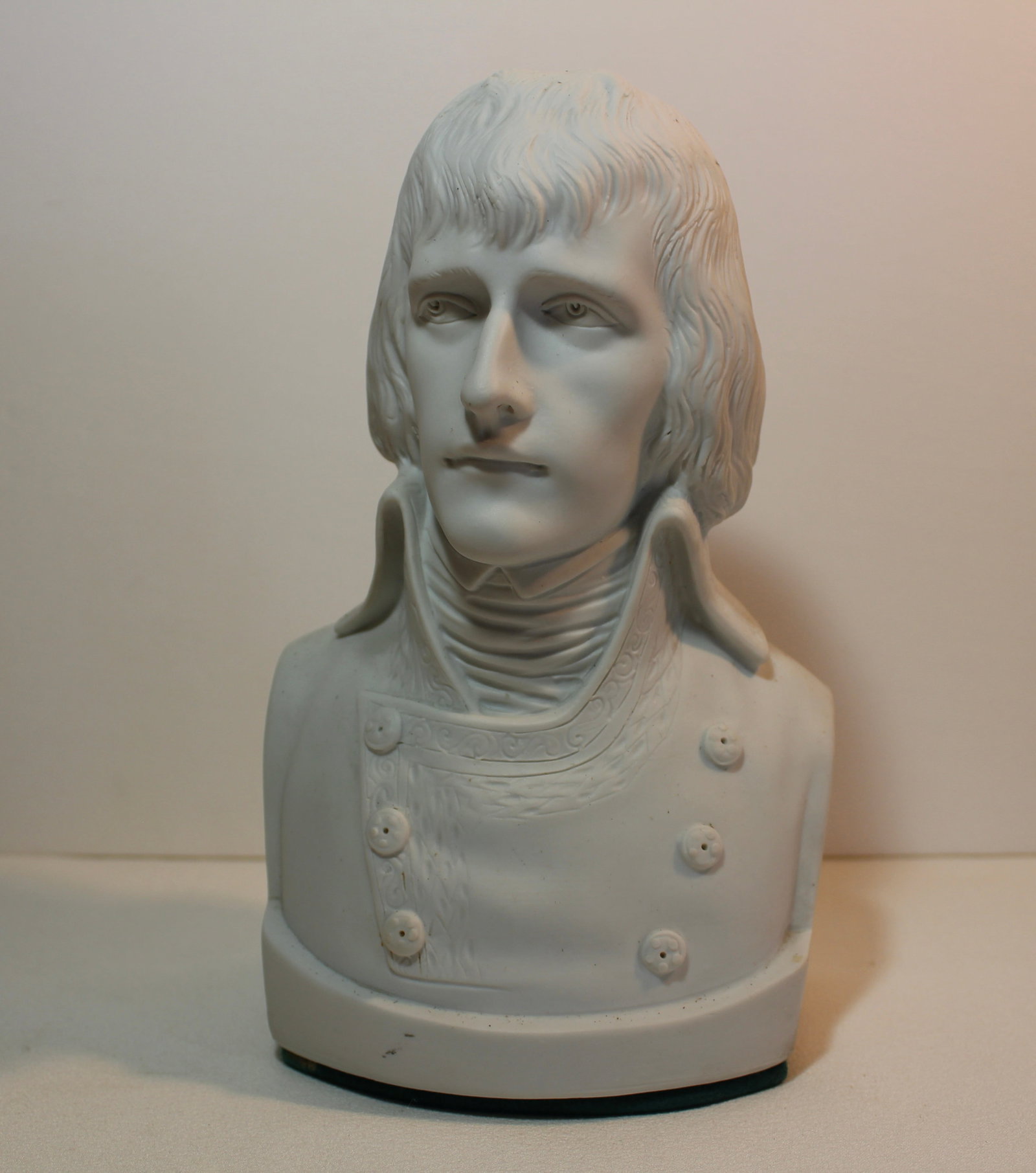 PARIAN BUST OF NAPOLEON: Antique or vintage parian bust of Napoleon marked Canova on back with makers mark. H. 8 in.
