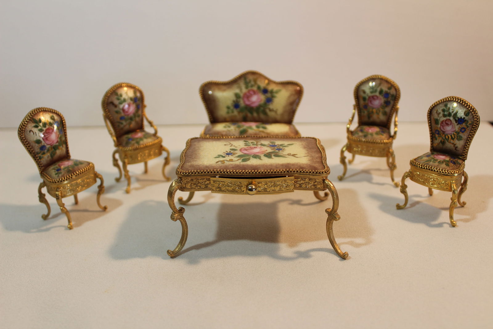 ANTIQUE VIENNESE ENAMEL PARLOR SUITE (1 of 1)