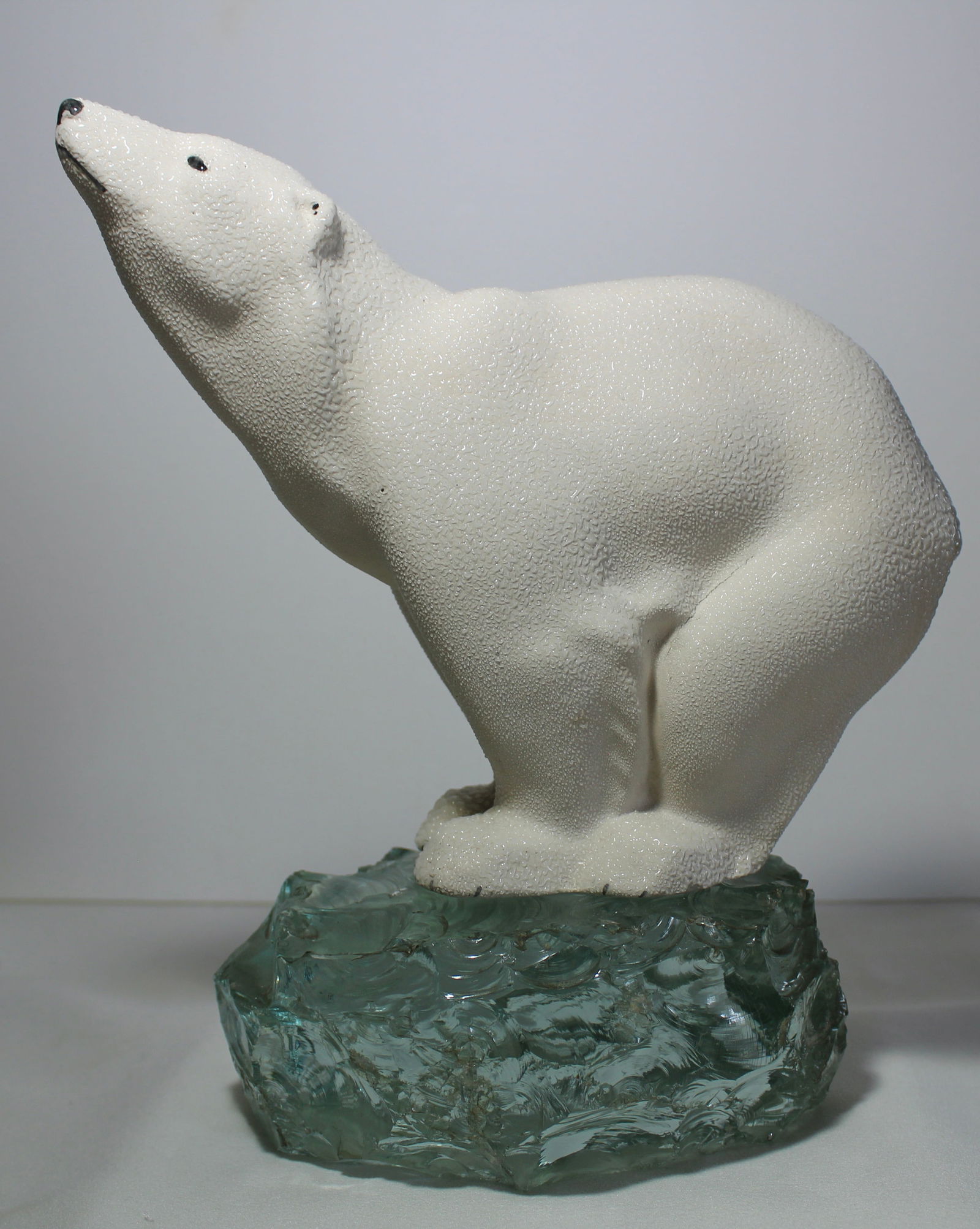 SEVRES POLAR BEAR ON GLASS ICEBERG (1 of 3)