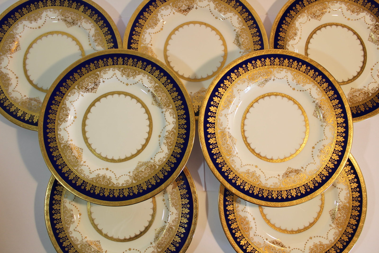 BEAUTIFUL SET OF 7 MINTON ANTIQUE CABINET PLATES (1 of 3)