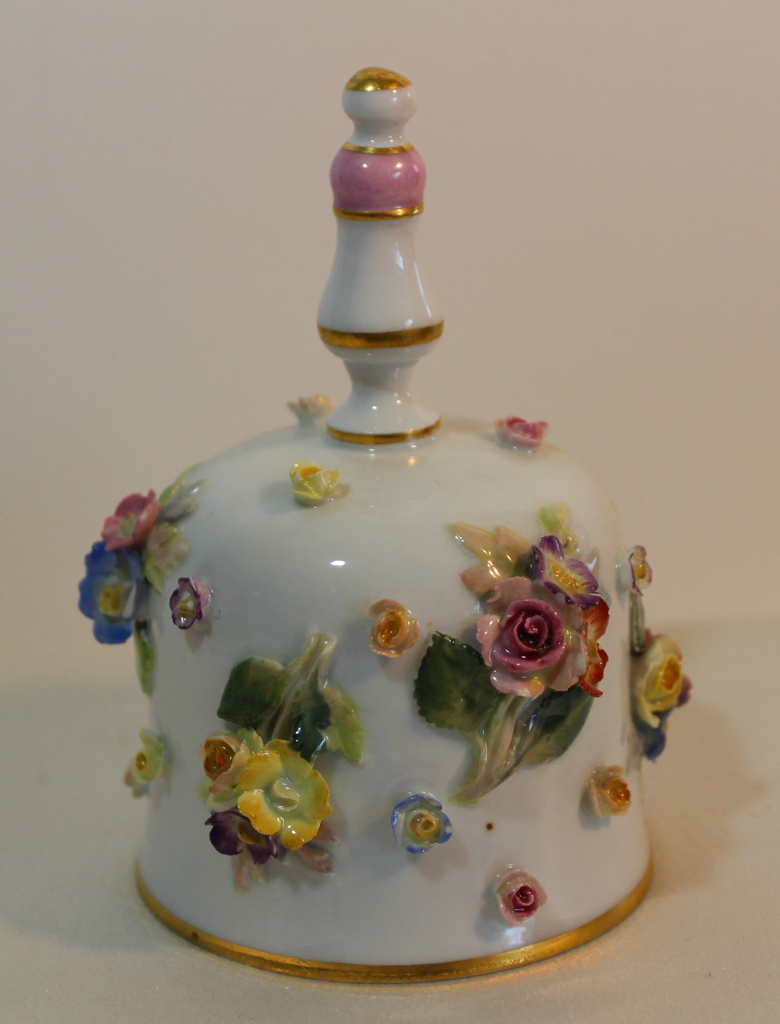 MEISSEN FLOWER ENCRUSTED BELL (1 of 3)
