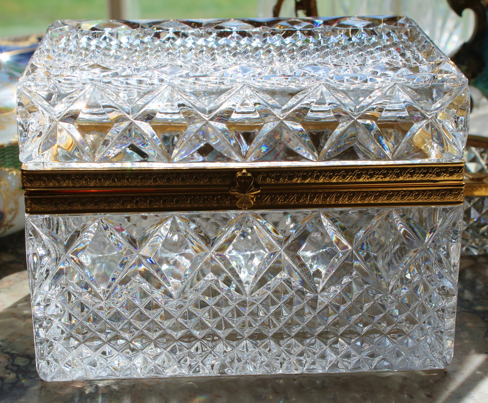 CUT GLASS CASKET BOX (1 of 4)