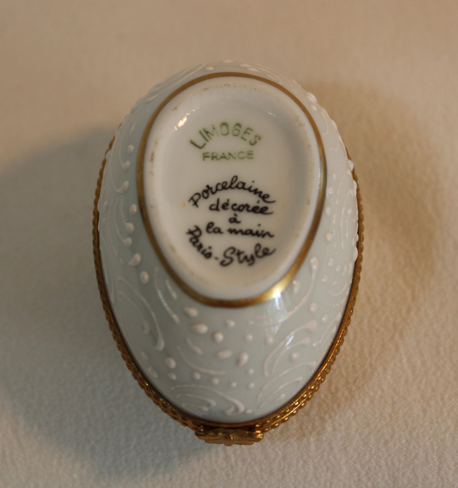 LIMOGES EGG TRINKET BOX - 3