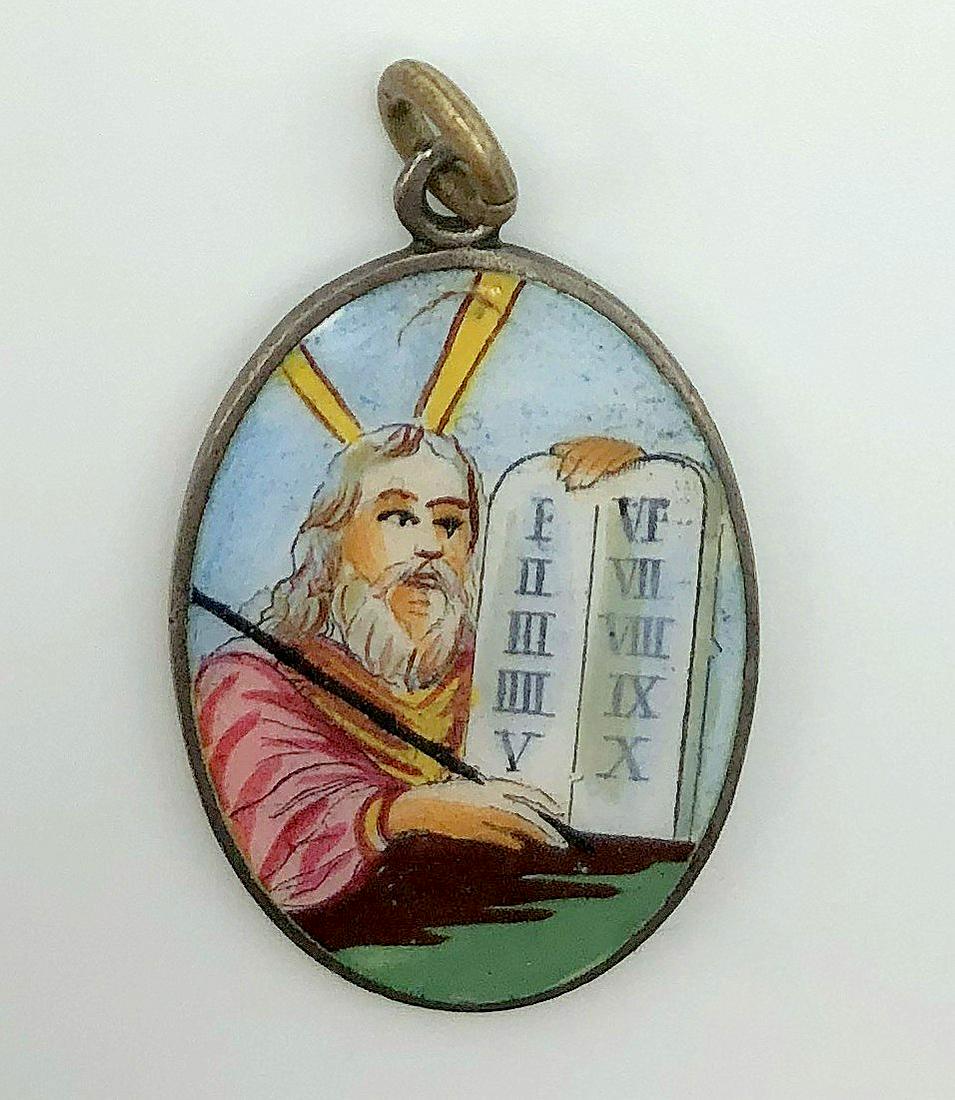 Amulet Pendant - Moses & Shema Israel - 19th Century (1 of 2)