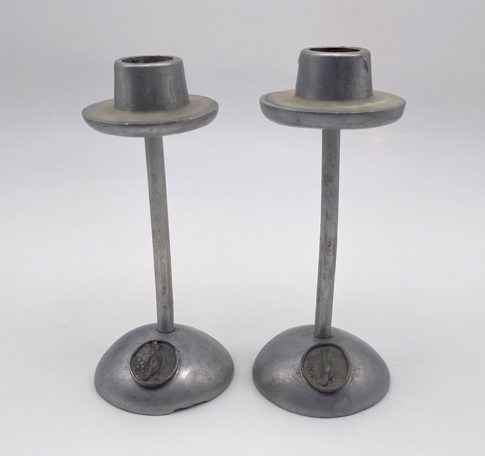 Israeli Shabbat Candlesticks - Ilana Goor: Jewish candlesticks. Made by the Israeli artist Ilana Goor. Marked: Goor. Apparently, circa the 20th century.Height: approximately 16 cm. Good condition, wear.