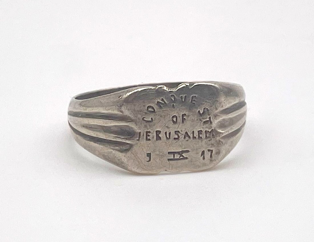 Souvenir Silver Ring - The Conquest of Jerusalem, 1917 (1 of 2)