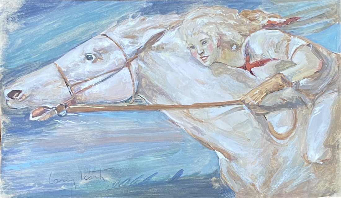 Louis Icart: Watercolor on Paper. Louis Icart (born 9 December 1888 in Toulouse, died 20 December 1950 in Paris) was a French painter, graphic artist and illustrator.Louis Justin Laurent Icart was the first son of
