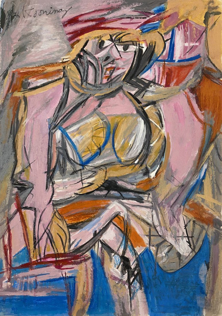 Willem de Kooning signed: Drawing on paper 8 x 10 1/2 in.Willem de Kooning was born in Rotterdam, Holland on April 24, 1904. His father, Leenert, was a wine and beer distributor who won custody of young Willem when his parents