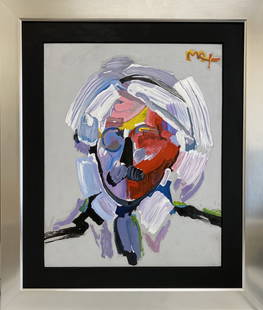 Peter Max signed: Oil/Acrylic on board, 27 x 23 (20 x16)in.Peter Max (born Peter Max Finkelstein, October 19, 1937) is a German-American artist known for using bright colours in his work. Works by Max are associated wi