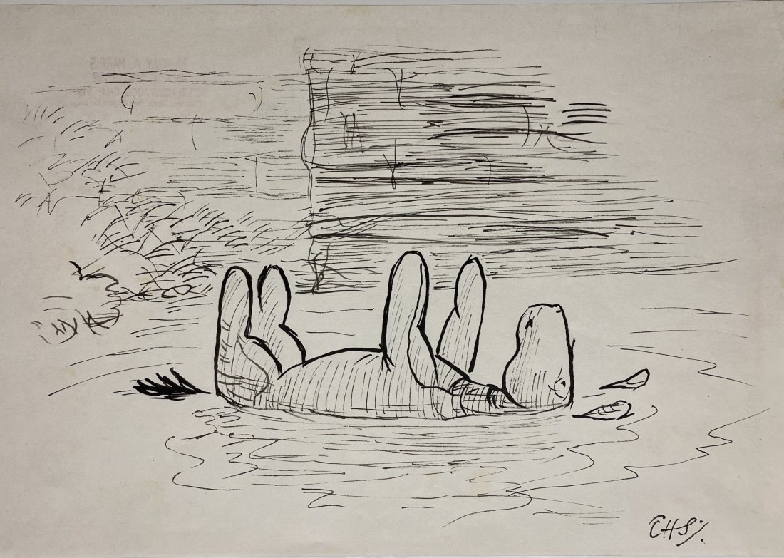Ernest Howard Shepard: Drawing on paper, 10 1/2 x 7 1/2 in. Ernest Howard Shepard OBE, MC (10 December 1879 Â– 24 March 1976) was an English artist and book illustrator. He is known especially for illustrations of the an