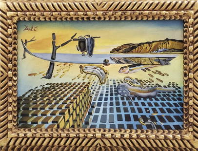 Salvador Dali signed: Oil on canvas, 23 x 30 1/2 (16 x 24)in, Salvador Domingo Felipe Jacinto Dalí i Domènech, Marquis of Dalí de Púbol (11 May 1904 – 23 January 1989) was a Spanish Surrealist artist renowned for