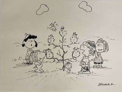 Charles Monroe Schulz: Drawing on Paper 10 x 7 1/2 in. Charles Monroe "Sparky" Schulz November 26, 1922 Â– February 12, 2000) was an American cartoonist and creator of the comic strip Peanuts (which featured the characte