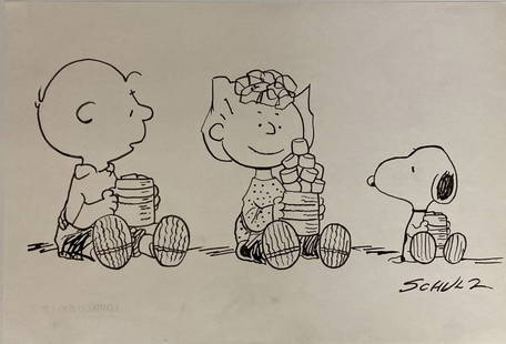 Charles Monroe Schulz: Drawing on Paper 10 1/2 x 7 in. Charles Monroe "Sparky" Schulz November 26, 1922 Â– February 12, 2000) was an American cartoonist and creator of the comic strip Peanuts (which featured the