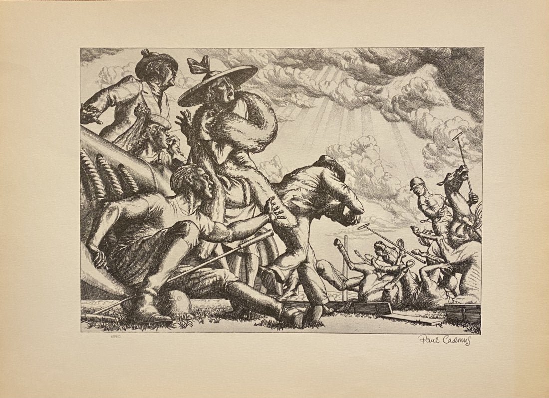 Paul Cadmus: Litho/Print sheet 12 1/2 x 9 1/2 in, art 9 x 6 1/2 in.Paul Cadmus (December 17, 1904 – December 12, 1999) was an American artist widely known for his egg tempera paintings of gritty social interacti