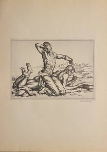 Paul Cadmus: Litho/Print sheet 12 1/2 x 9 1/2 in, art 7 x 5 in.Paul Cadmus (December 17, 1904 Â– December 12, 1999) was an American artist widely known for his egg tempera paintings of gritty social